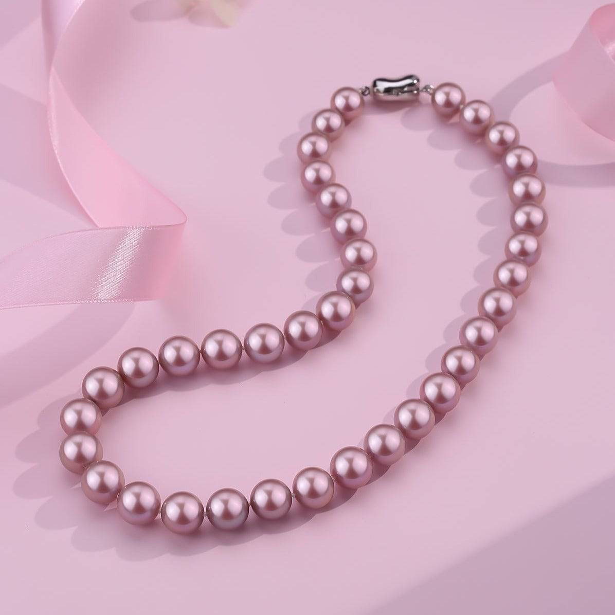 Purple 10-12mm Freshwater Pearl Necklace