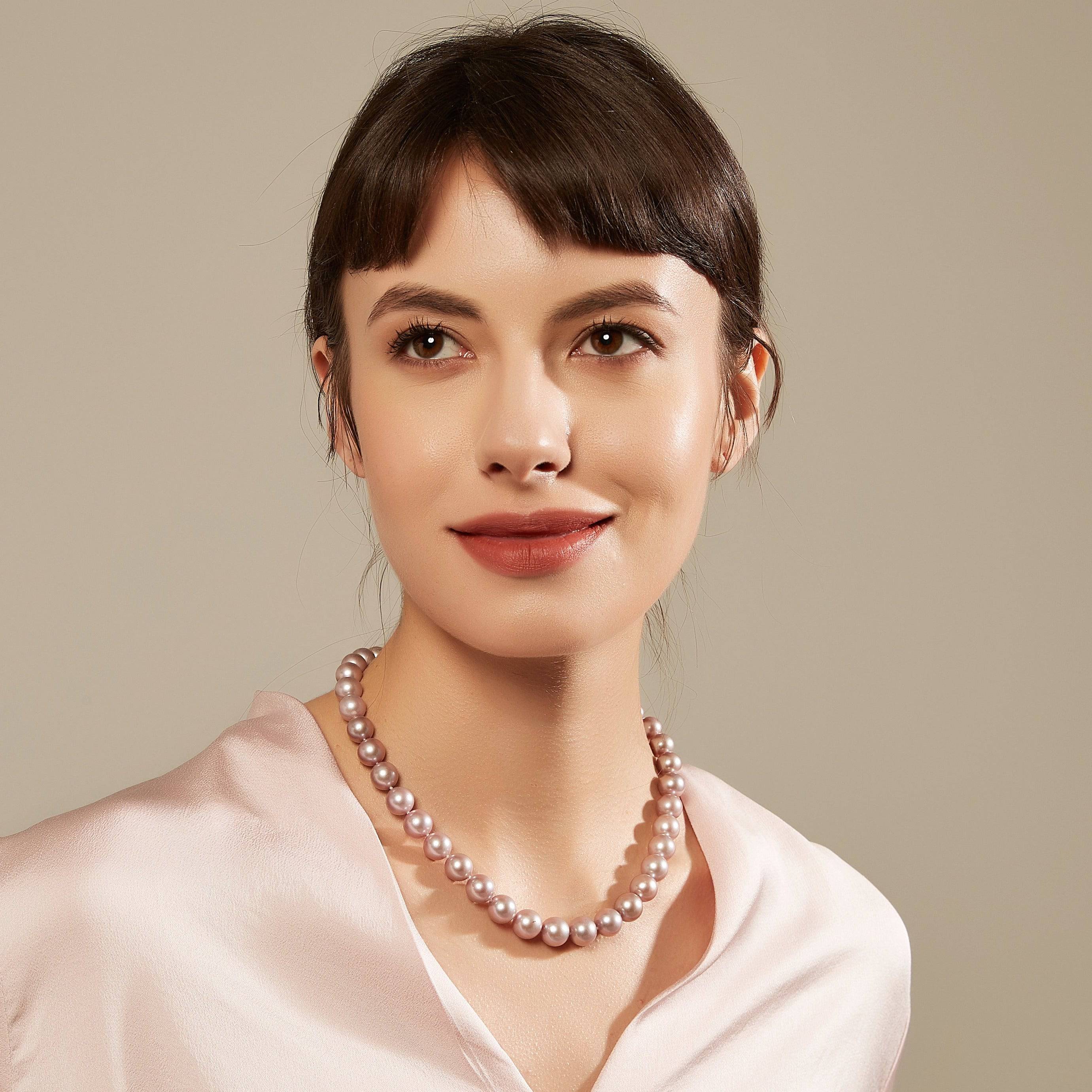 Purple 10-12mm Freshwater Pearl Necklace