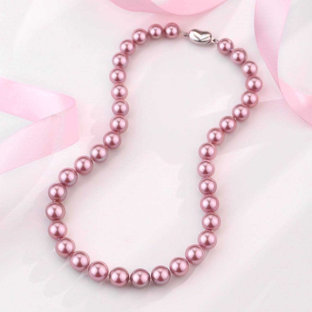 Purple 10-12mm Freshwater Pearl Necklace