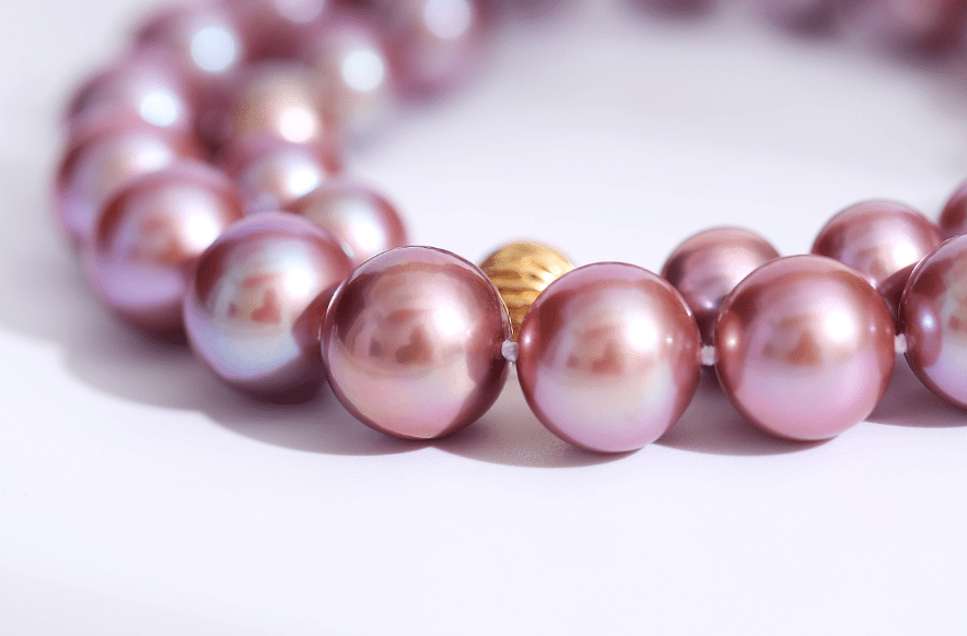 Purple Freshwater Pearl Necklace,7.5-8mm