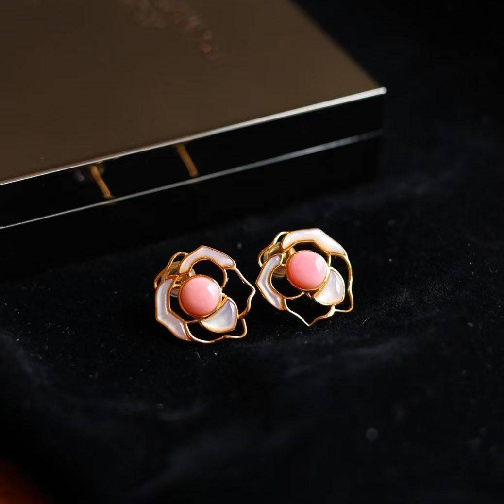 Rose Pink Queen Conch Pearl Necklace