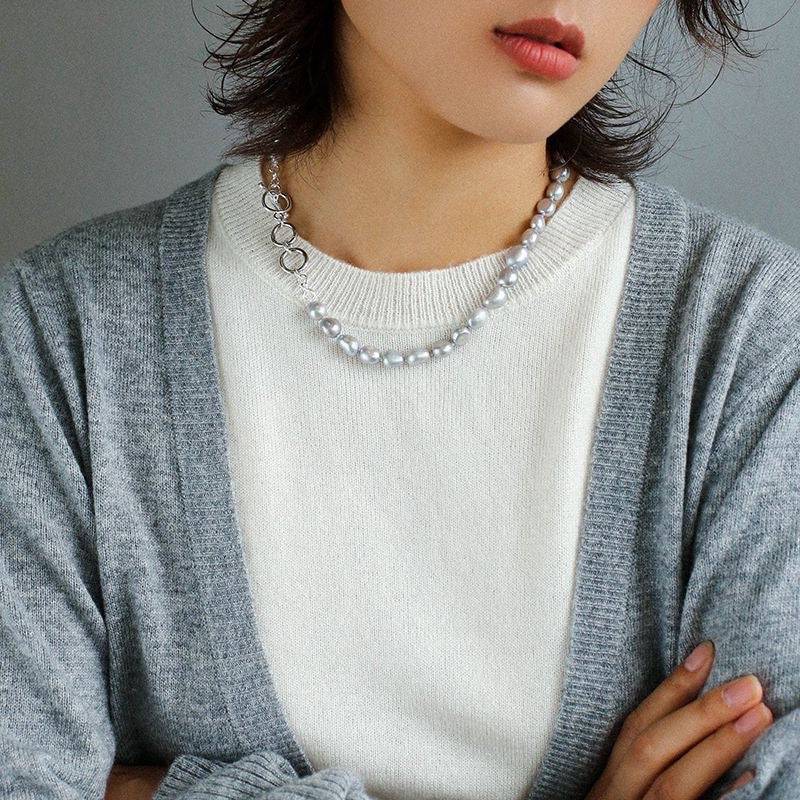 Baroque Grey Freshwater Pearl Necklace