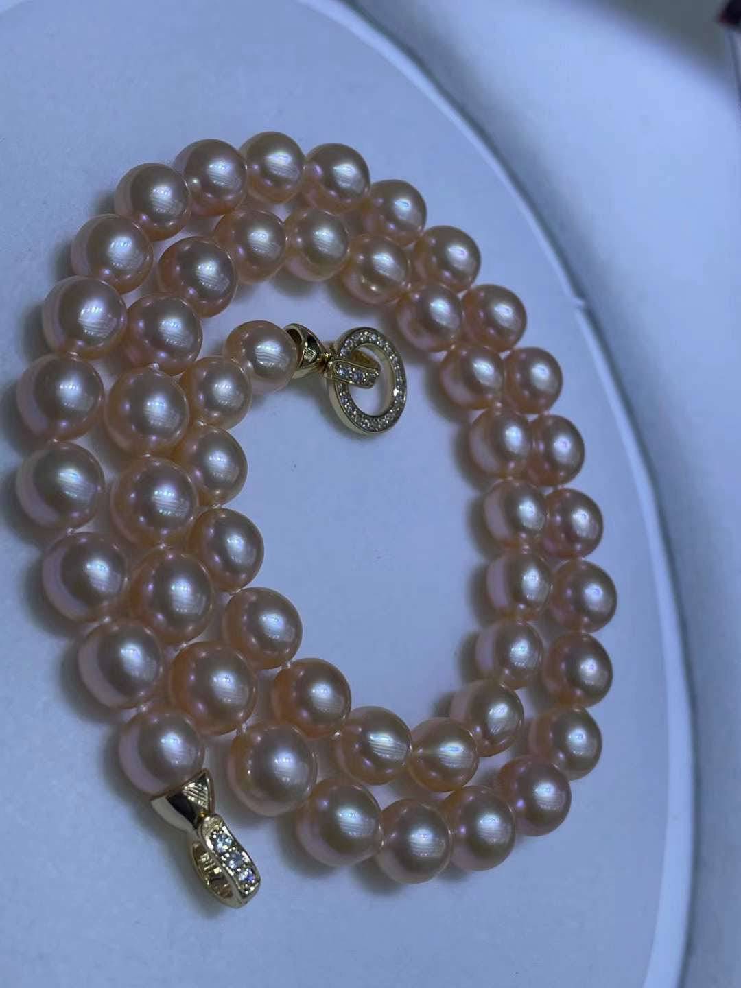 8-9mm Chinese Pink Akoya Cultured Pearl Necklace