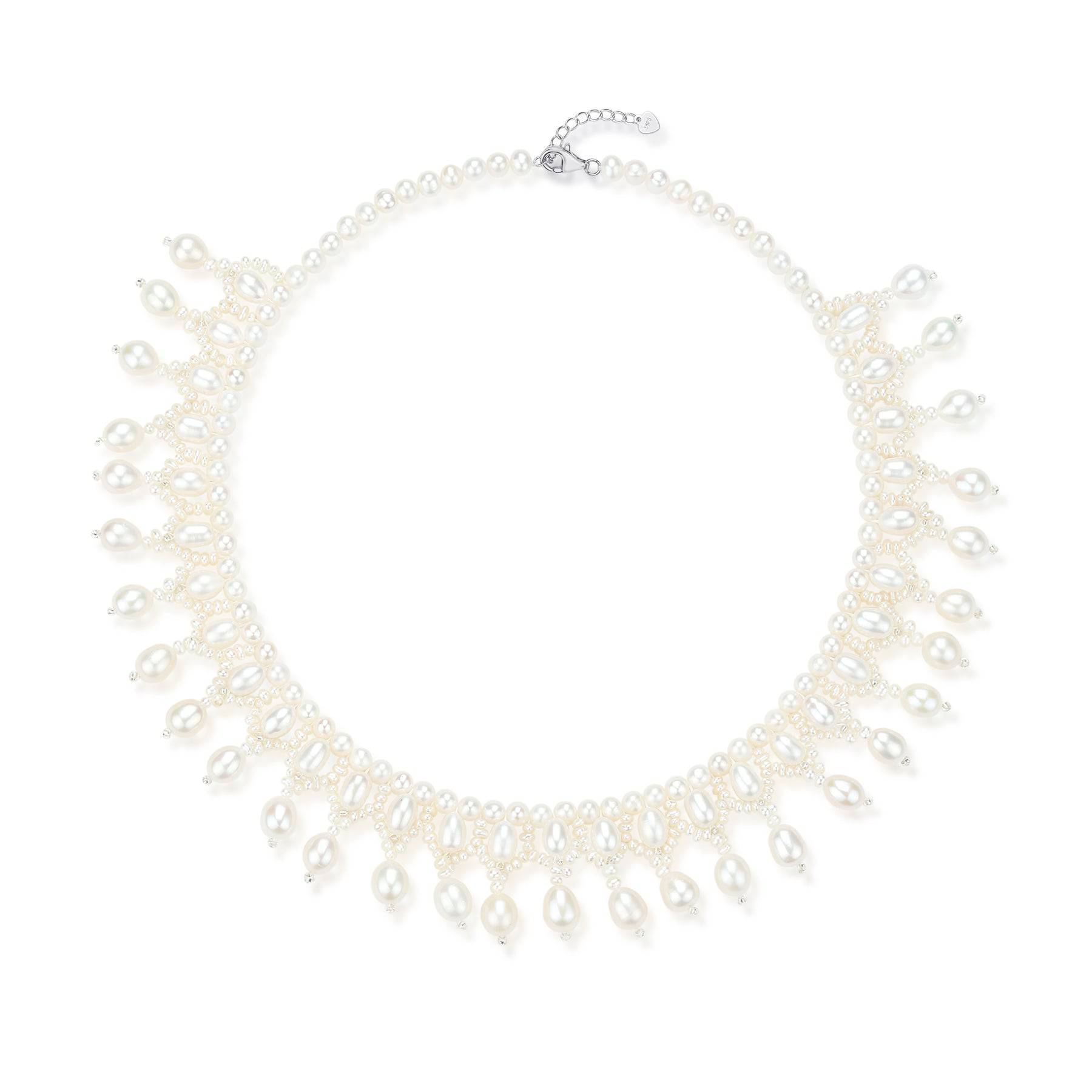 Vintage Triple-Layer Handcrafted Pearl Necklace