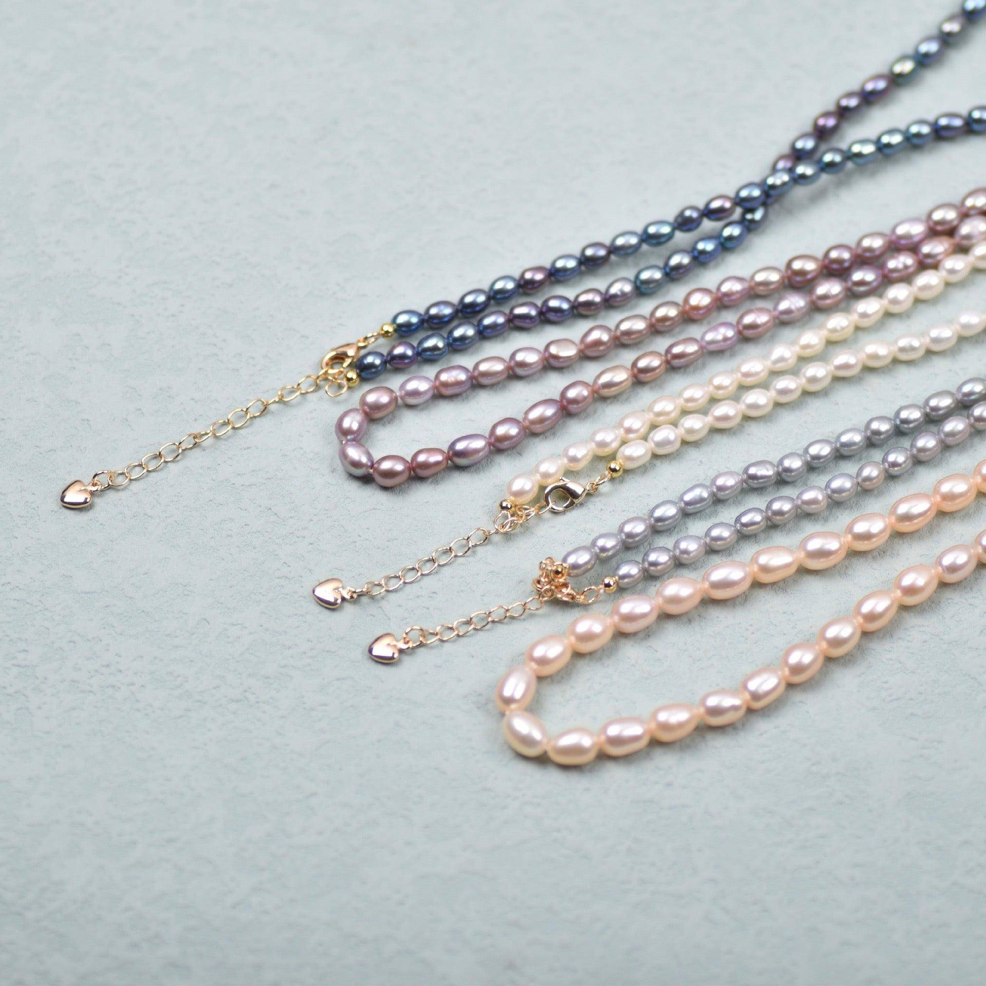 MultiColor Rice Freshwater Pearl Necklace