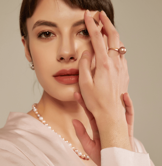 12-13mm Freshwater Pearl & Modern Simple Ring