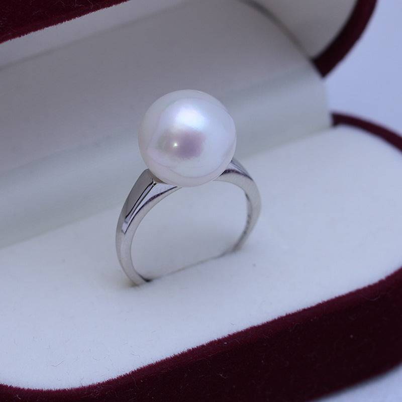 12-13mm Freshwater Pearl & Modern Simple Ring