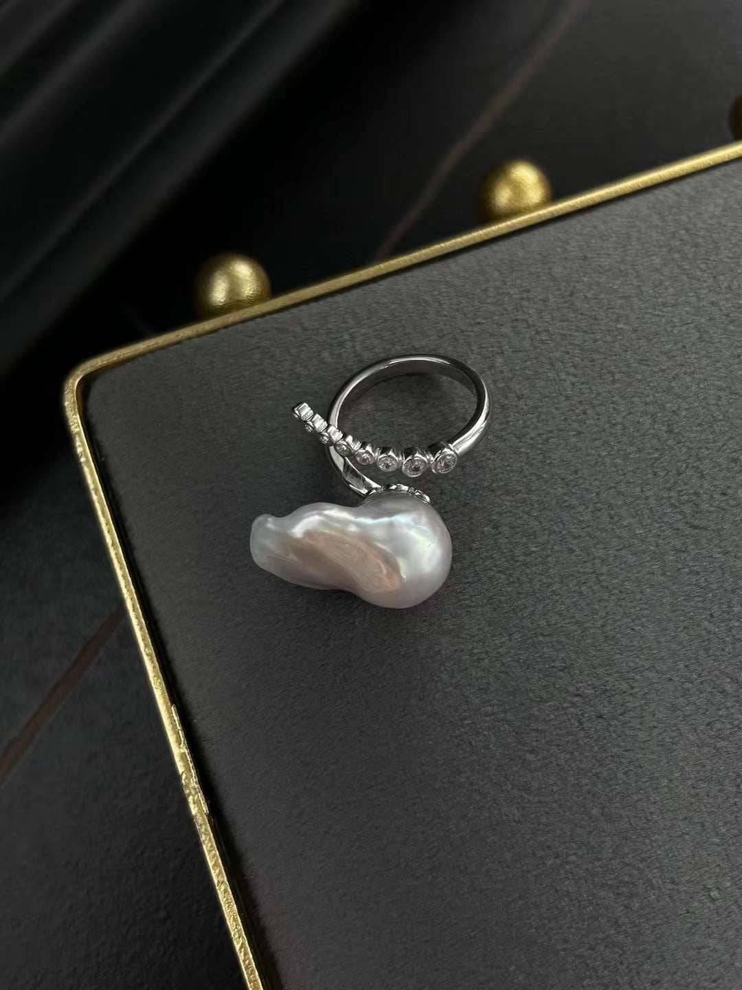 Cessie Bold Baroque Freshwater Pearl Ring
