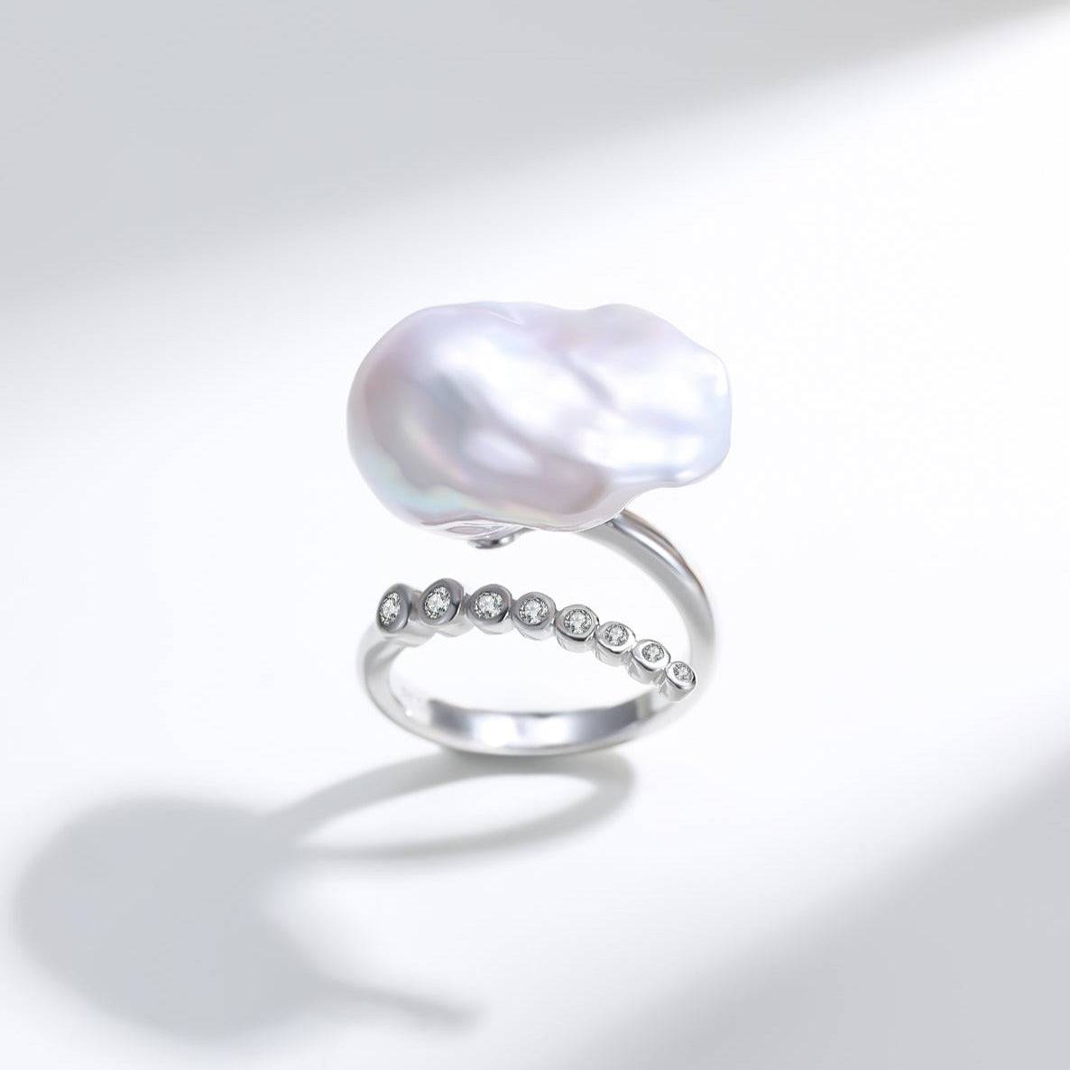 Cessie Bold Baroque Freshwater Pearl Ring
