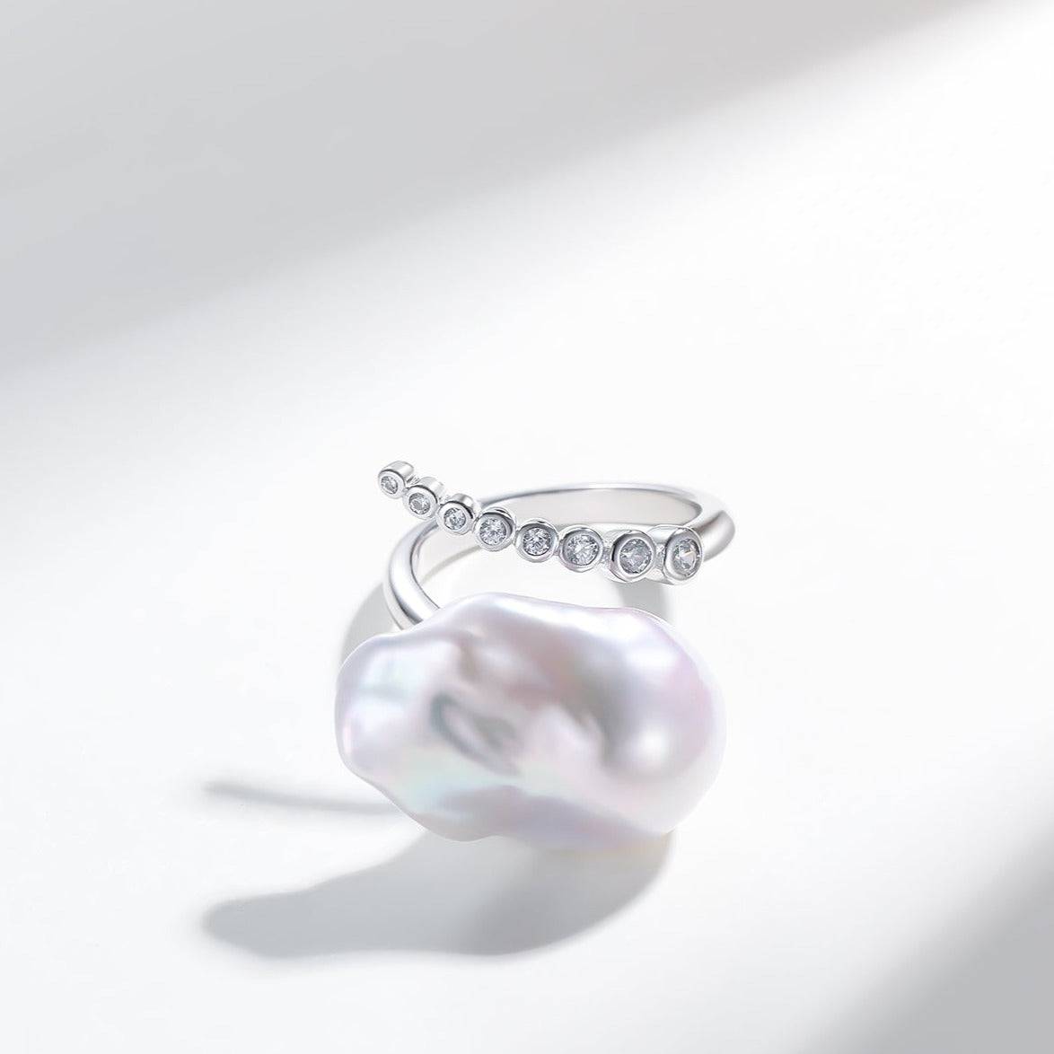 Cessie Bold Baroque Freshwater Pearl Ring