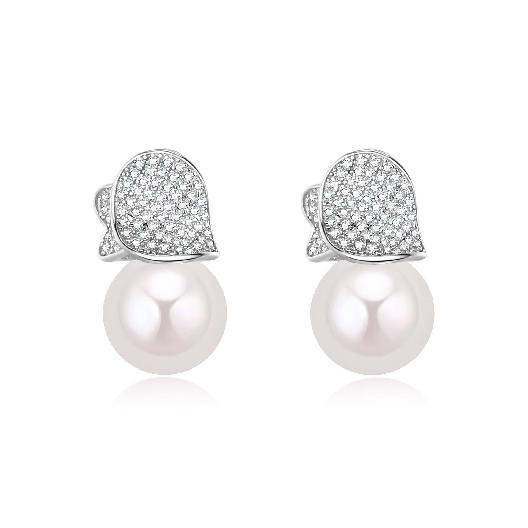 10-11mm Freshwater Pearl & Buds of May Necklace and Earrings ( Purchase Individually)