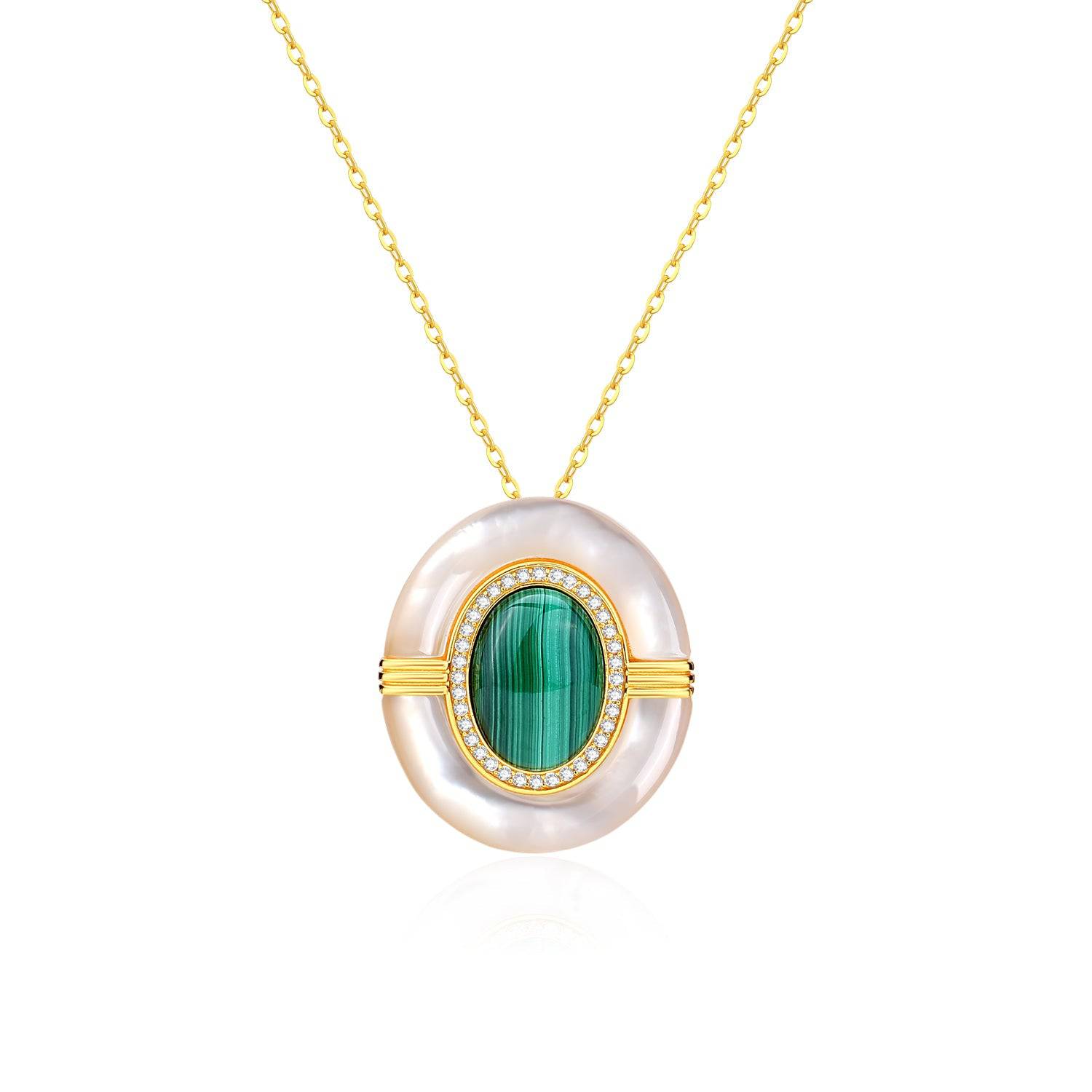Green Malachite Mother Of Pearls Earrings, Necklace and Ring (Purchase individually)