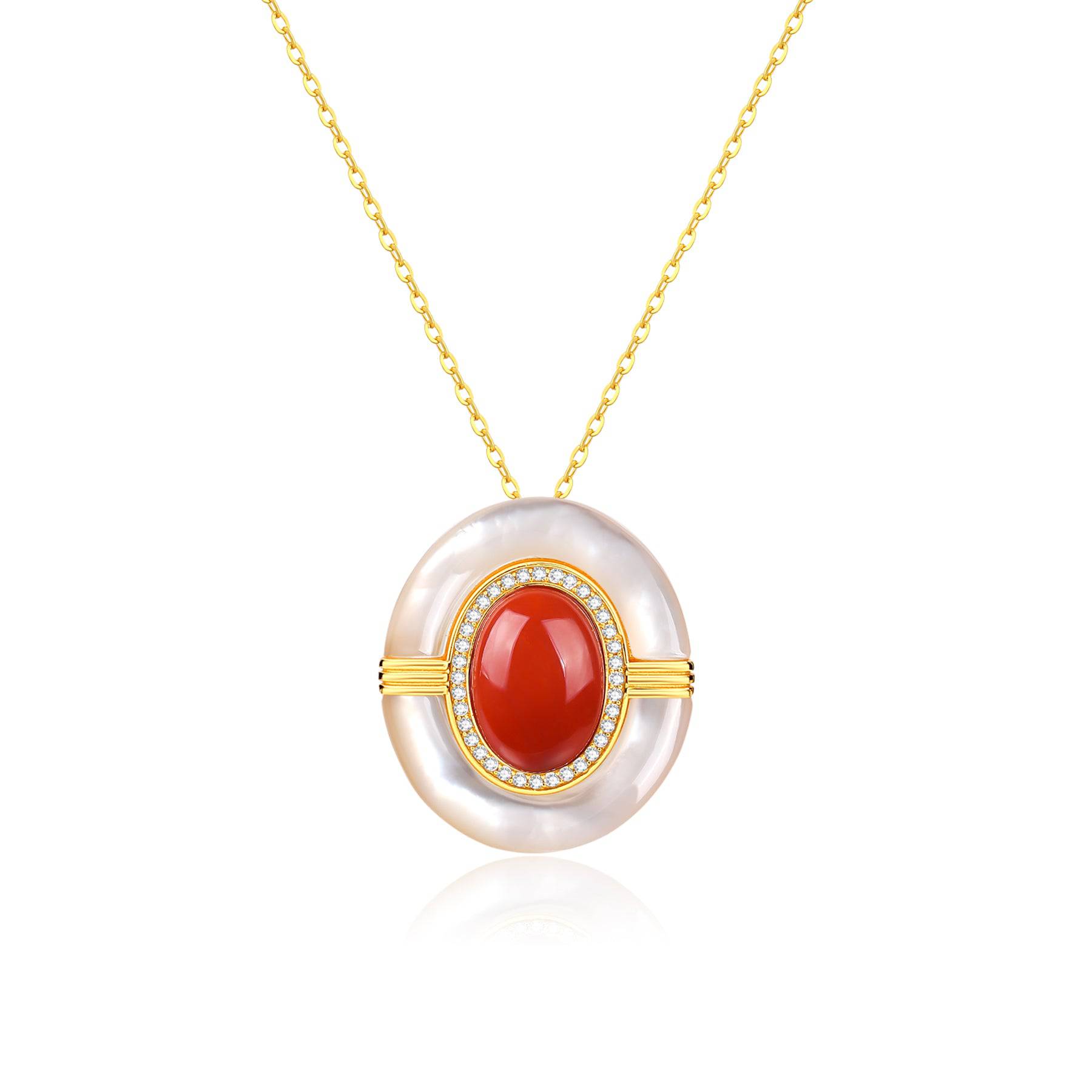 Red Onyx Mother Of Pearls Earrings, Necklace and Ring (Purchase individually)
